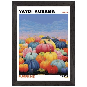 Artfulprints Poster met Lijst Yayoi Kusama – Pumpkins – A4 21×29.7 cm Artfulprints Poster met Lijst Yayoi Kusama – Pumpkins – A4 21×29.7 cm