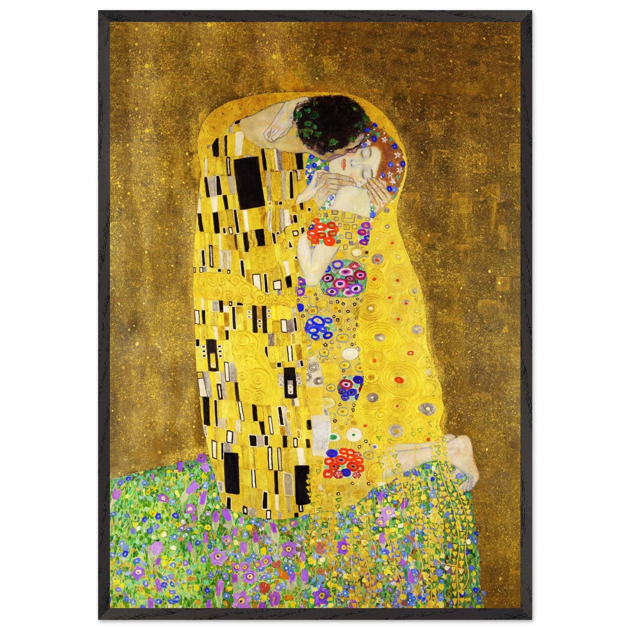 Artfulprints Poster met Lijst Gustav Klimt - The kiss - 70x100 cm - Ge
