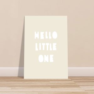 Artfulprints Poster Hello little one wit – 70×100 cm – Taupe Artfulprints Poster Hello little one wit – 70×100 cm – Taupe