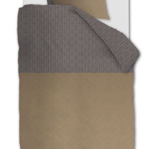 Beddinghouse Dekbedovertrek Anani – 140 x 200/220 cm – Taupe