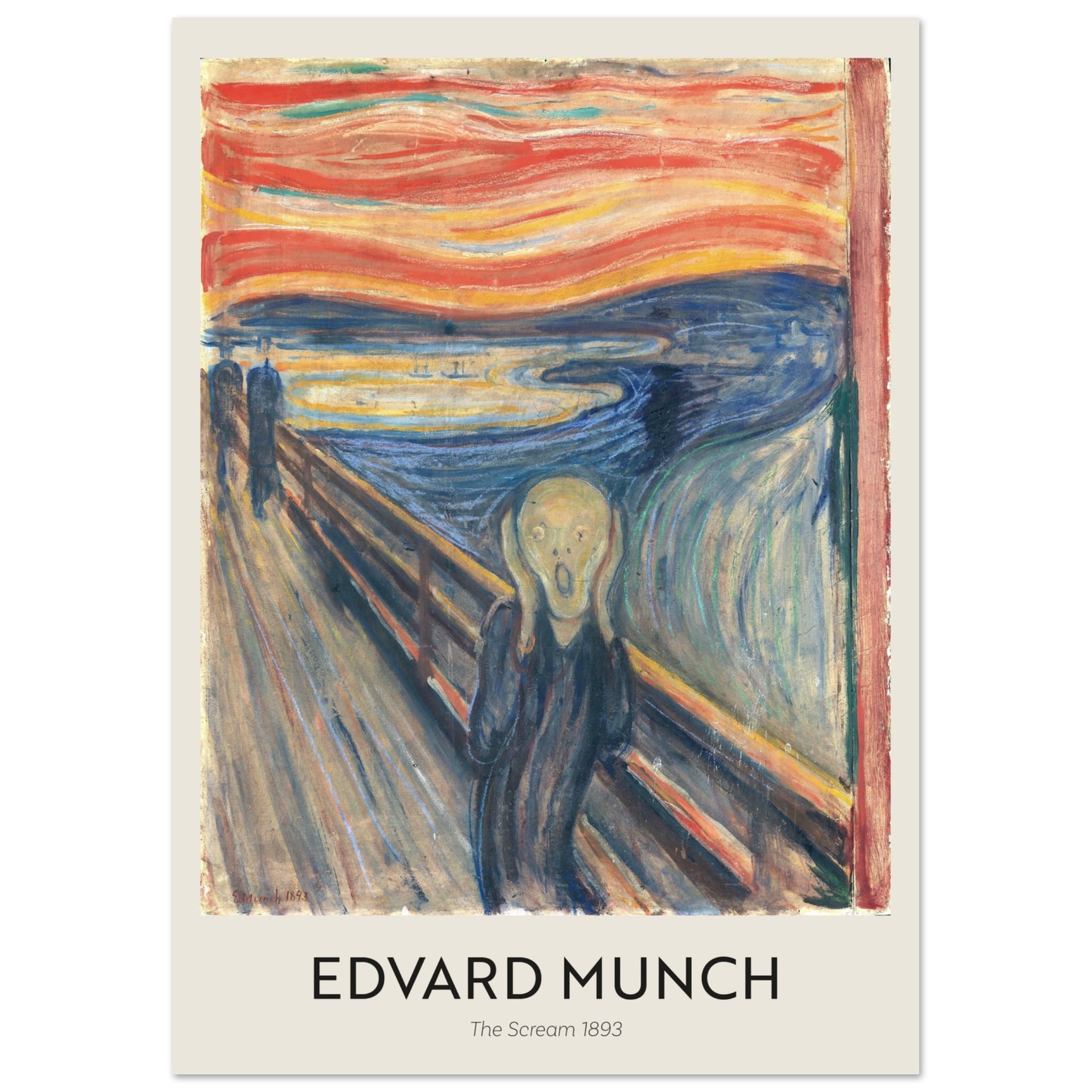 Artfulprints Edvard Munch - The Scream 1893 poster A4 21x29.7 cm