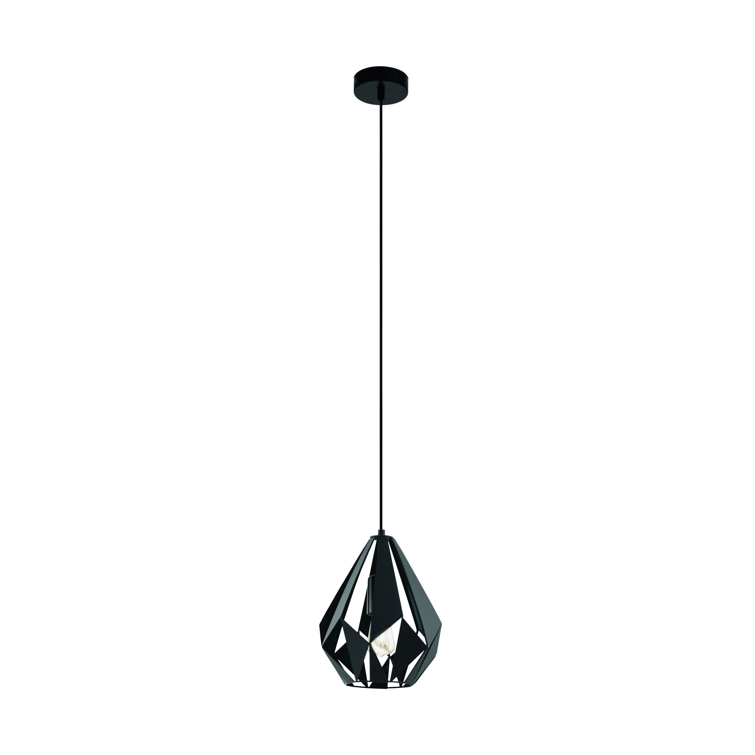 EGLO hanglamp Carlton 5 - e27 - ø 20,5 cm - zwart