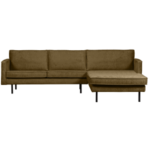 WOOOD chaise longue rechts Rodeo – Velvet – Brass – 85x300x155 WOOOD chaise longue rechts Rodeo – Velvet – Brass – 85x300x155