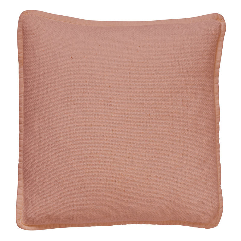 BOWIE - kussenhoes 45x45 cm - gewassen katoen - Muted Clay - roze