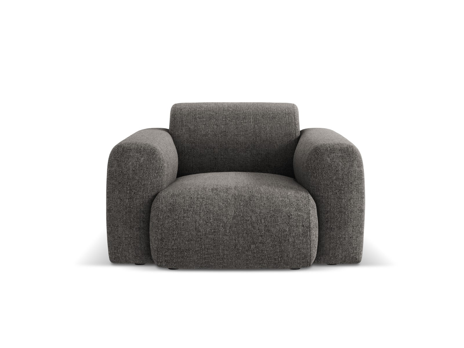 Cosmopolitan Design Fauteuil Nolio 2-zits, chenille, grijs - 95x105x72