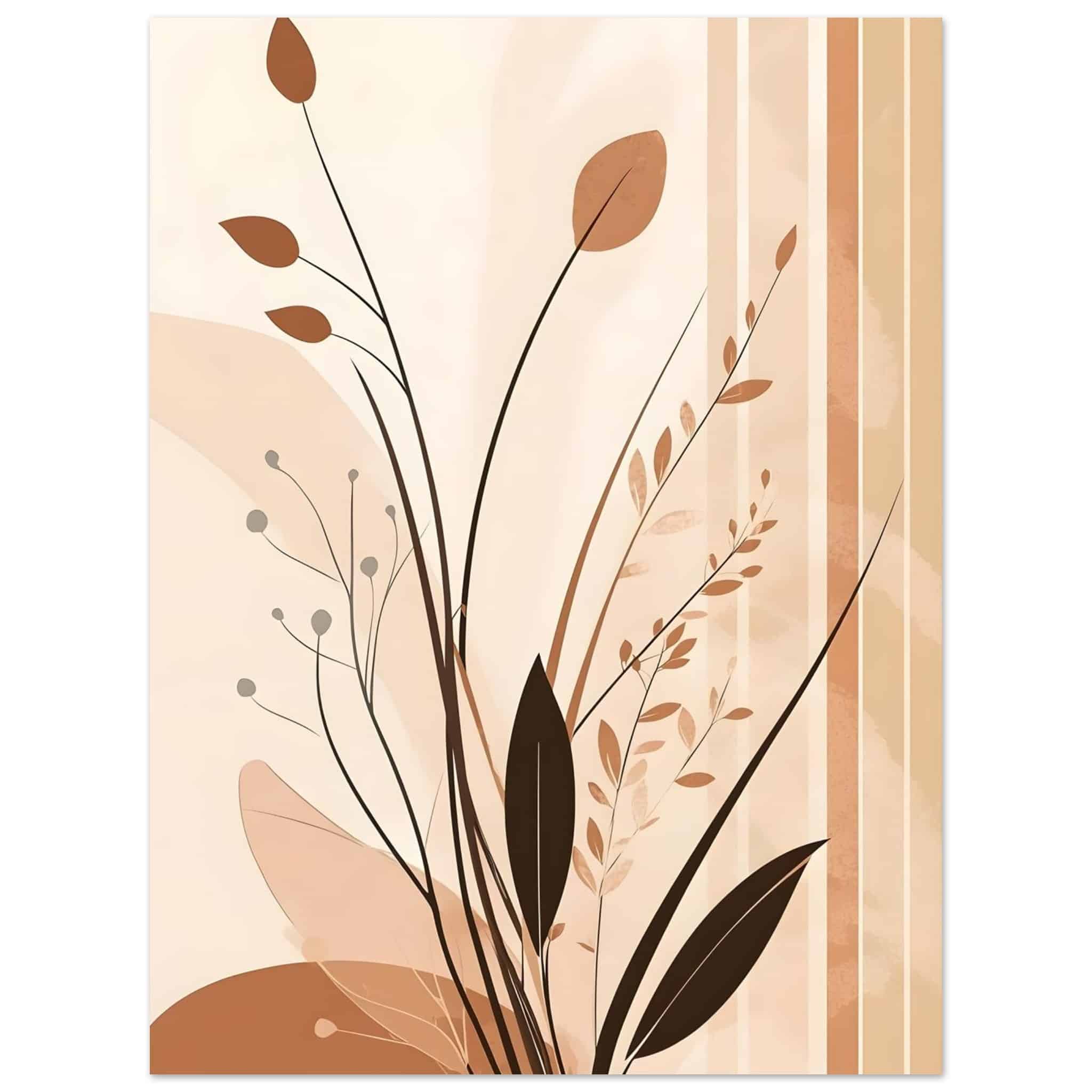 Artfulprints Poster Boho – Warm bouquet - 30x40 cm - Bruin