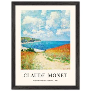 Artfulprints Poster met Lijst Claude Monet – Path in the weath at Pour