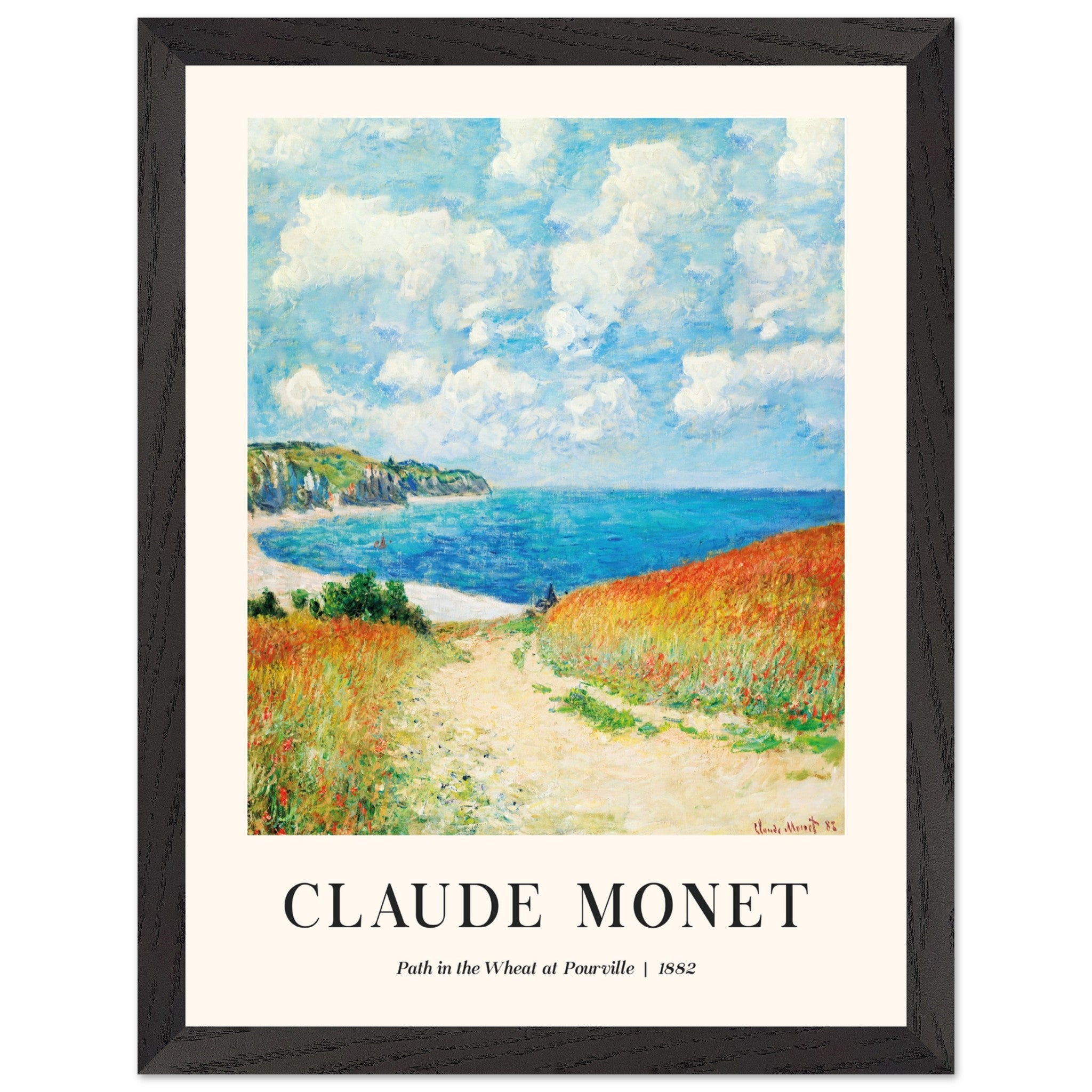 Artfulprints Poster met Lijst Claude Monet - Path in the weath at Pour