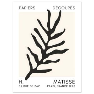 Artfulprints Poster Matisse – Ocean flora black – 30×40 cm – Zwart Artfulprints Poster Matisse – Ocean flora black – 30×40 cm – Zwart