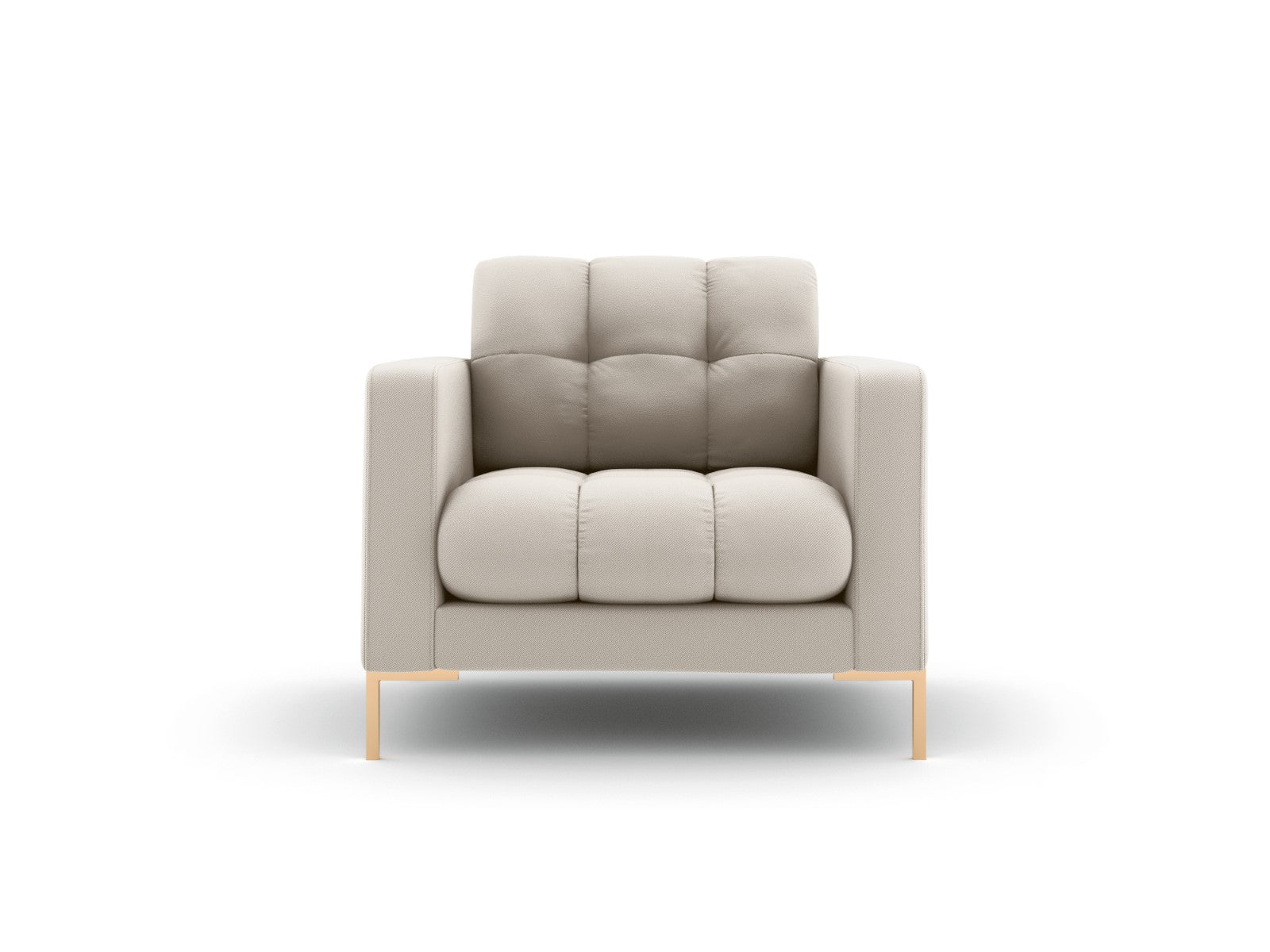 Cosmopolitan Design Fauteuil Bali structurele stof, beige - 96x87x75cm