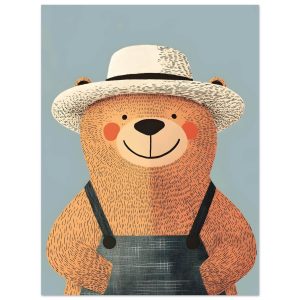 Artfulprints Poster Beer op de boerderij – 30×40 cm – Bruin Artfulprints Poster Beer op de boerderij – 30×40 cm – Bruin