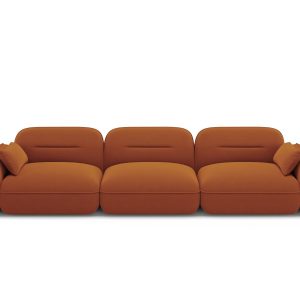 Cosmopolitan Design Modulaire bank Sydney 4-zits, flueel, terracotta – Cosmopolitan Design Modulaire bank Sydney 4-zits, flueel, terracotta –