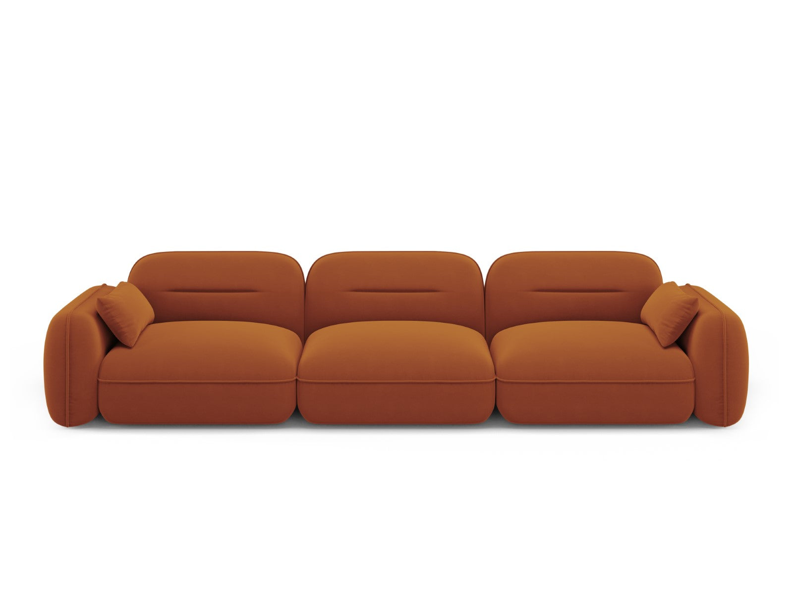 Cosmopolitan Design Modulaire bank Sydney 4-zits, flueel, terracotta -