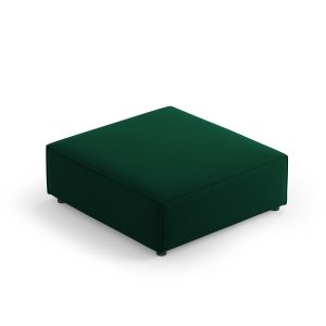 Cosmopolitan Design Poef Arendal flueel, flessengroen – 80x102x40cm