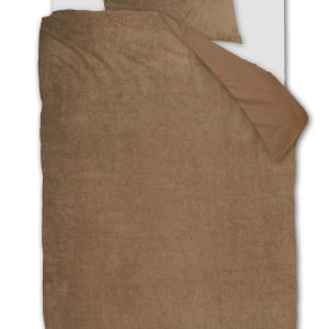 Ambiante Plush Teddy dekbedovertrek – Eenpersoons – 140×200/220 – Brui Ambiante Plush Teddy dekbedovertrek – Eenpersoons – 140×200/220 – Brui