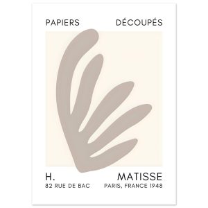 Artfulprints Poster Matisse – Aquatic impression grey – 50×70 cm – Gri Artfulprints Poster Matisse – Aquatic impression grey – 50×70 cm – Gri