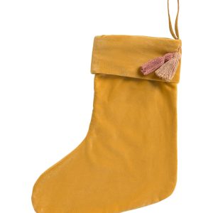 Calma House Kerstornament Velour – Mosterd – 40×33 Calma House Kerstornament Velour – Mosterd – 40×33
