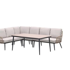Allasio lounge-dining hoekset – 5-dlg. – c.black – desert sand – VW Allasio lounge-dining hoekset – 5-dlg. – c.black – desert sand – VW