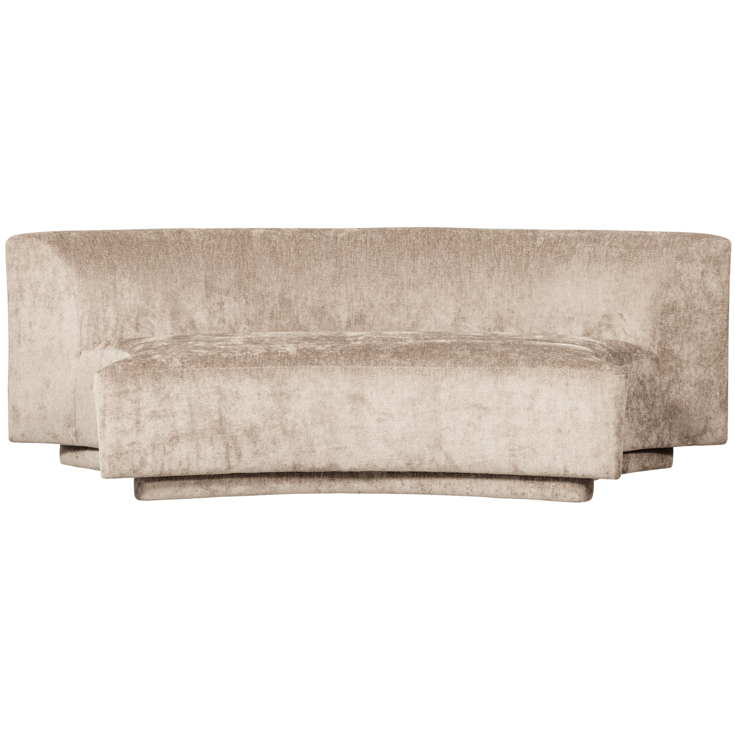 WOOOD 2-zits bankje Popular - Polyester - Naturel - 72x215x97