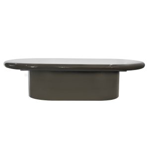 DÉJA Living Salontafel Lesja – Ovaal Kaki Groen Glossy MDF – 120x70x31