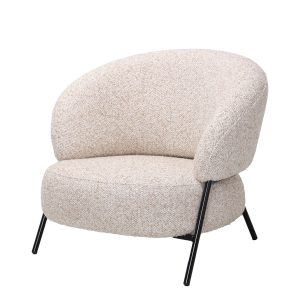 DÉJA Living Fauteuil Kumla – Beige Stof – 85x85x70cm DÉJA Living Fauteuil Kumla – Beige Stof – 85x85x70cm