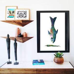 Catchii poster Fish Blue – meerkleurig – 297×210 cm Catchii poster Fish Blue – meerkleurig – 297×210 cm