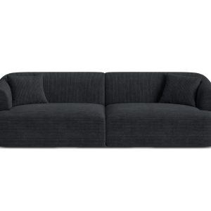 Cosmopolitan Design Modulaire bank Campi 4-zits, ribfluwelen zwart – 9