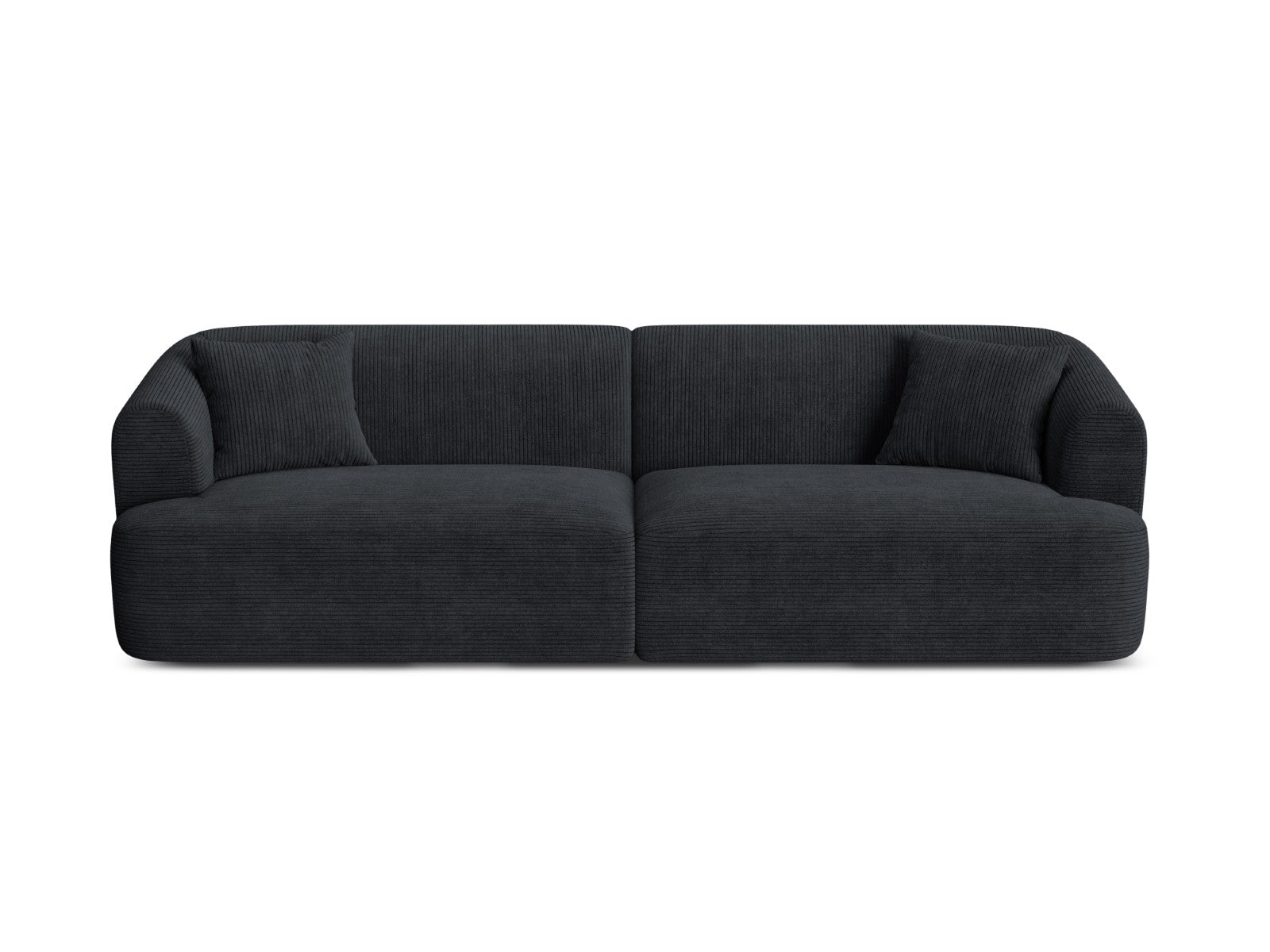Cosmopolitan Design Modulaire bank Campi 4-zits, ribfluwelen zwart - 9