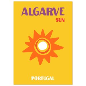 Artfulprints Poster Portugal – Algarve – A4 21×29.7 cm – Geel