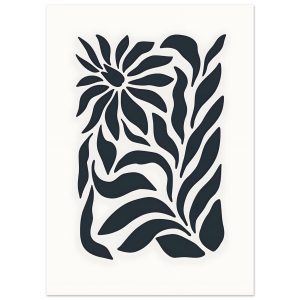 Artfulprints Poster Matisse – Flowers in silence – 50×70 cm – Zwart / Artfulprints Poster Matisse – Flowers in silence – 50×70 cm – Zwart /