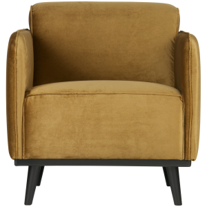 WOOOD fauteuil met arm Statement – Polyester – Honing Geel WOOOD fauteuil met arm Statement – Polyester – Honing Geel