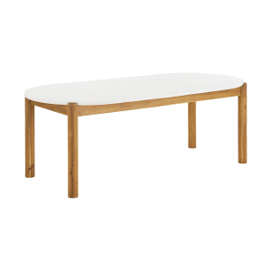 Artichok Teresa houten tafel naturel met terazzo blad – 210 x 95 cm