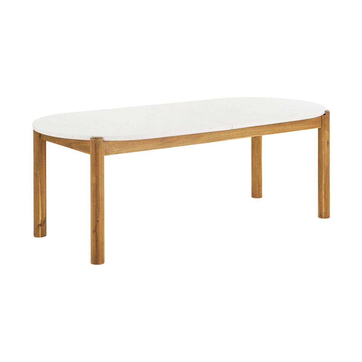 Artichok Teresa houten tafel naturel met terazzo blad - 210 x 95 cm