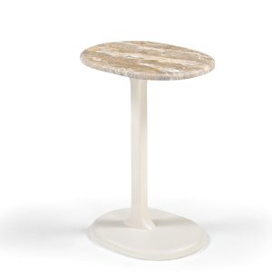 DÉJA Living Bijzettafel Jurva – Beige/Marmer – 40x30x55cm DÉJA Living Bijzettafel Jurva – Beige/Marmer – 40x30x55cm