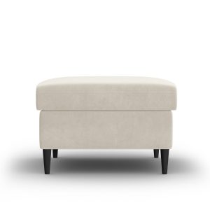 Cosmopolitan Design Poef Kyoto flueel lichtbeige – 70x70x45cm