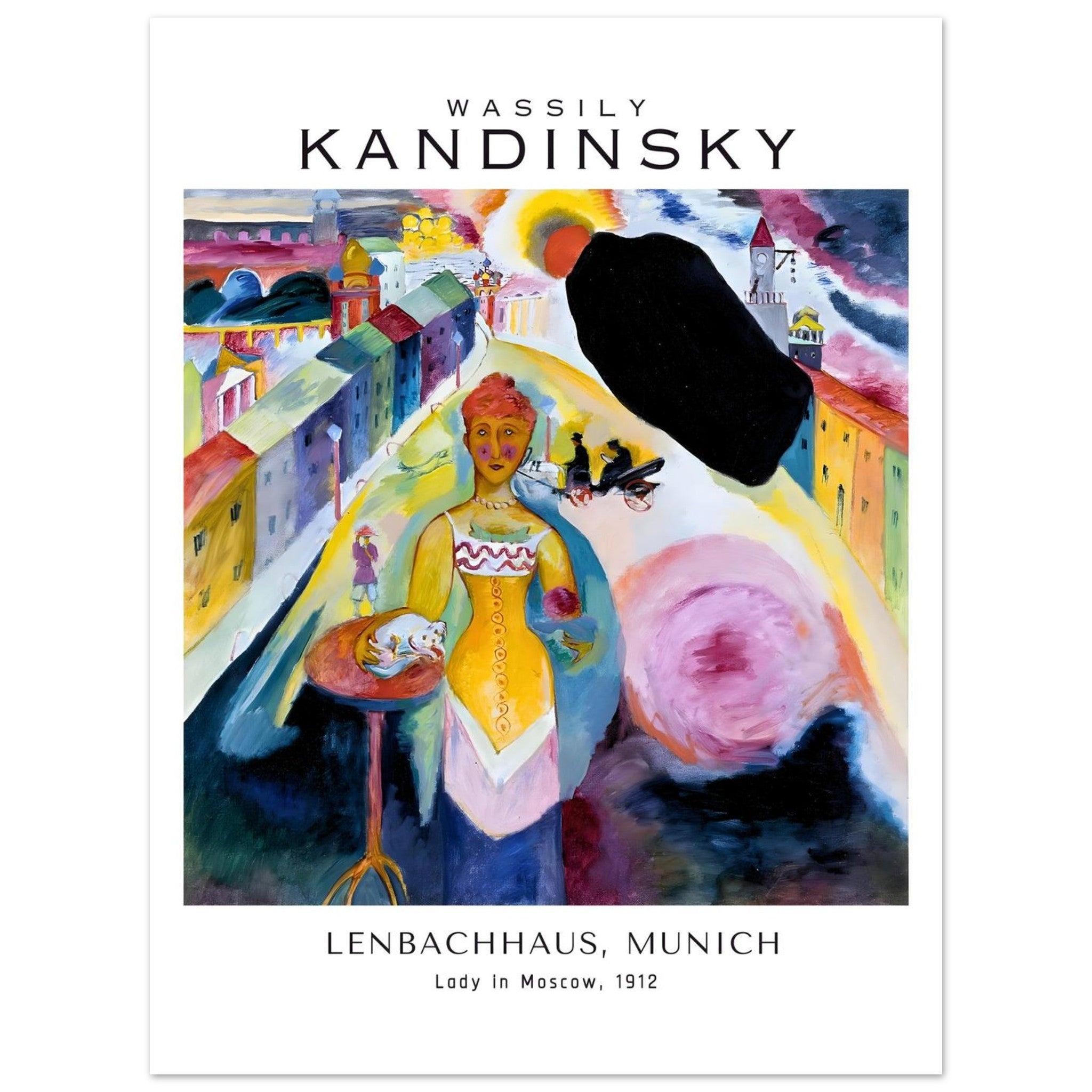 Artfulprints Wassily Kandinsky - Lady in Moscow poster 30x40 cm