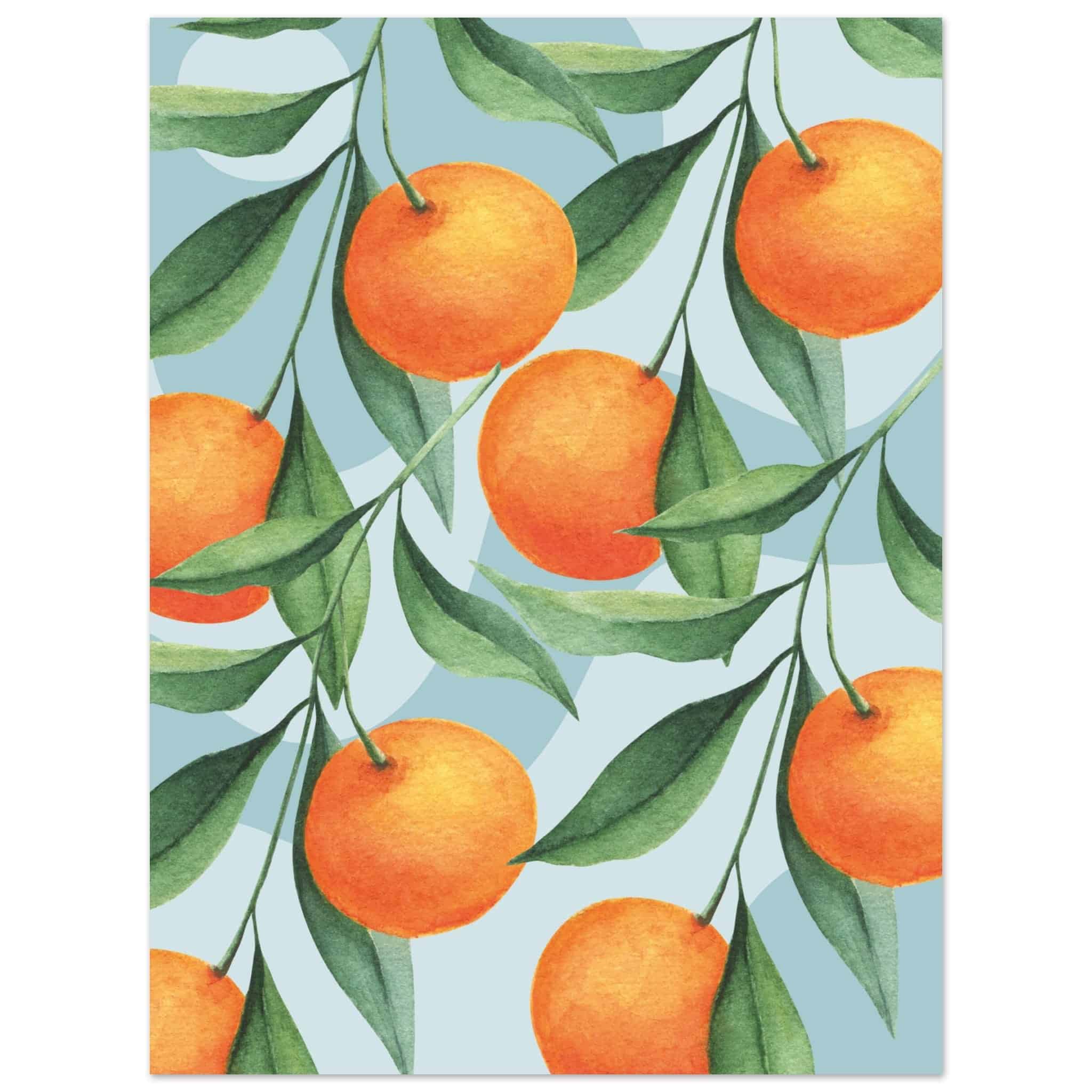 Artfulprints Fruits - The orange tree poster 30x40 cm