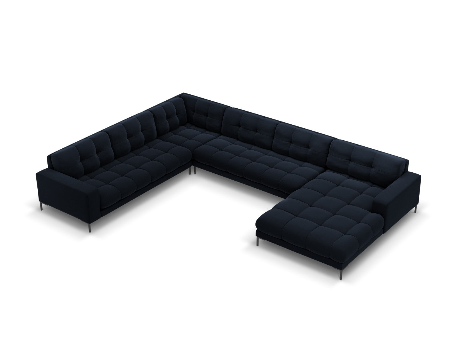 Cosmopolitan Design Panoramische hoekbank links Bali 7-zits, flueel, d