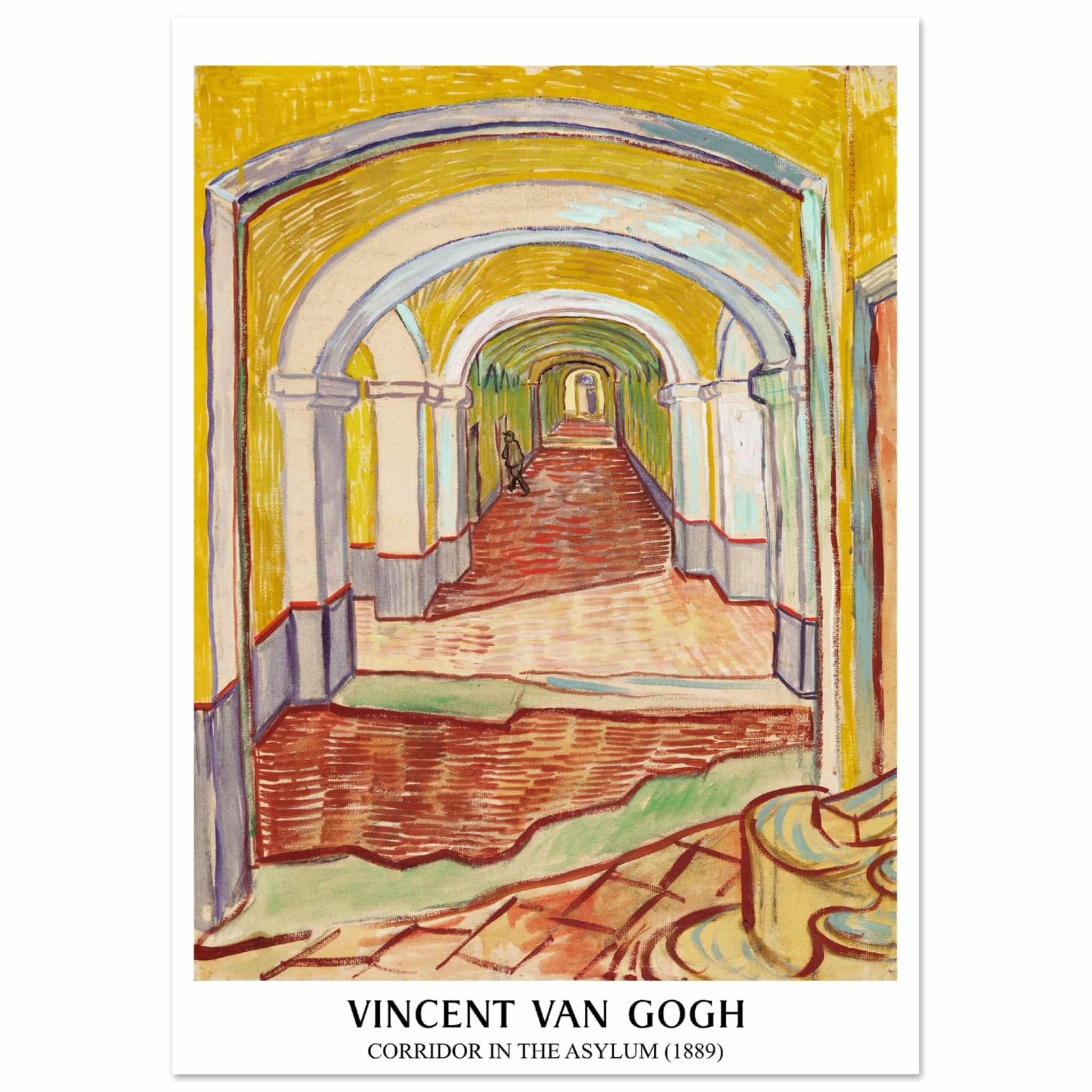 Artfulprints Vincent van Gogh - Corridor in the Asylyum poster A4 21x2