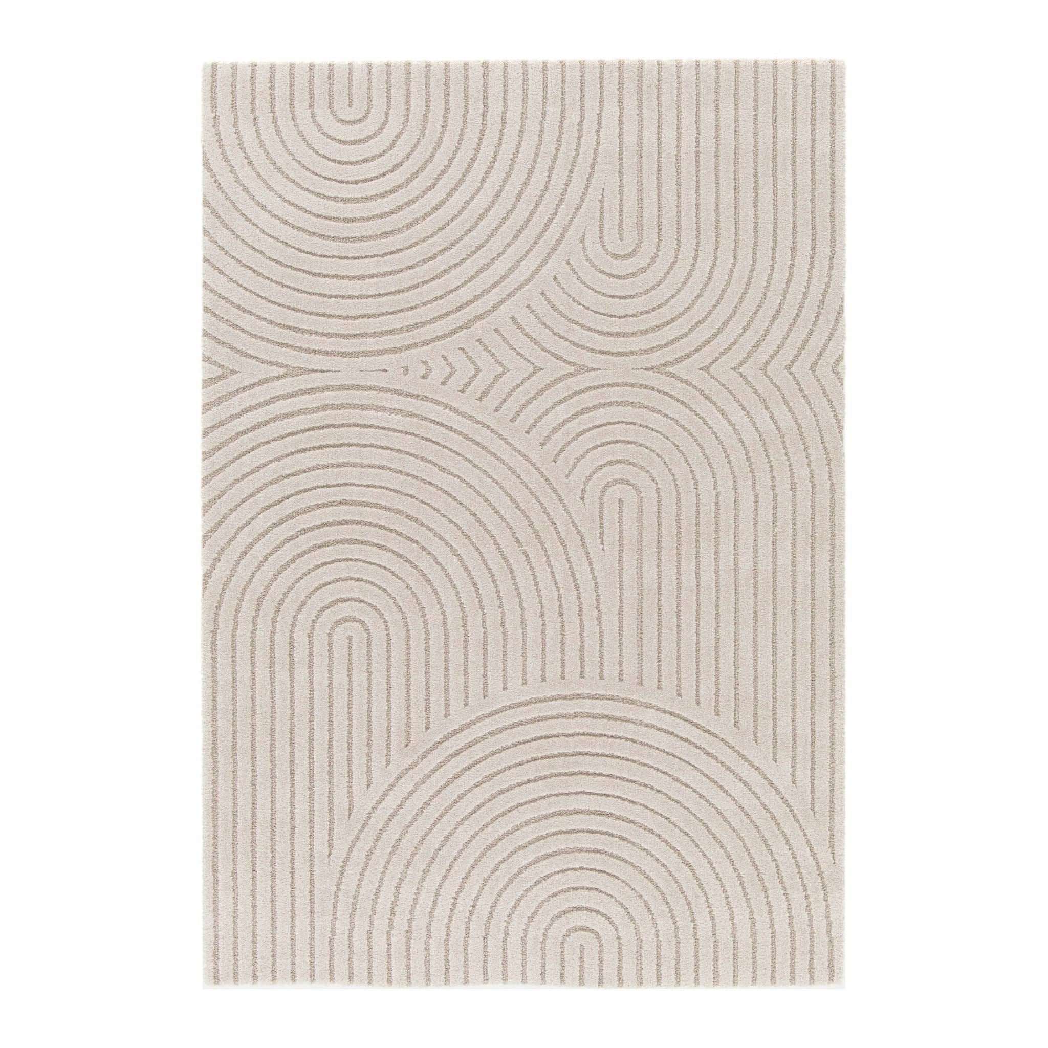 AFK Living vloerkleed Groove - reliëfeffect - beige - 120 x 170 cm