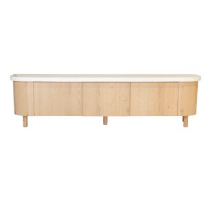 DÉJA Living Tv-meubel Toledo – Naturel Hout/Terrazzo – 180x40x35cm DÉJA Living Tv-meubel Toledo – Naturel Hout/Terrazzo – 180x40x35cm