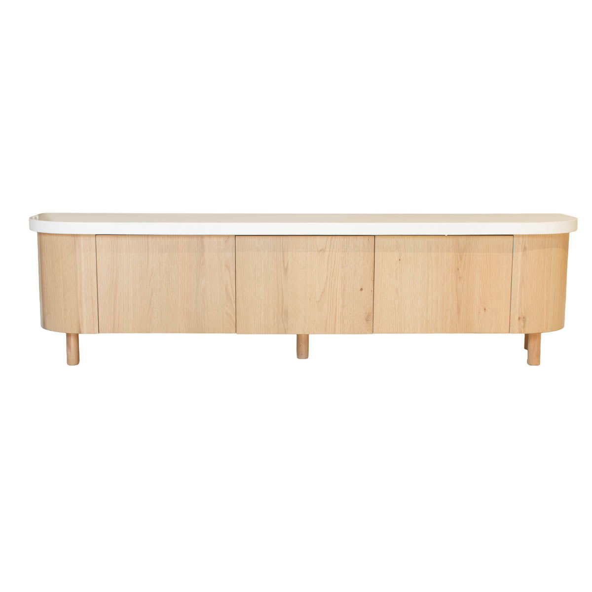 DÉJA Living Tv-meubel Toledo - Naturel Hout/Terrazzo - 180x40x35cm