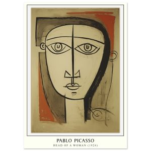 Artfulprints Poster Pablo Picasso – Head of a woman – A4 21×29.7 cm – Artfulprints Poster Pablo Picasso – Head of a woman – A4 21×29.7 cm –