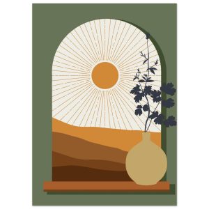 Artfulprints Poster Boho – Sunset window – 50×70 cm – Bruin Artfulprints Poster Boho – Sunset window – 50×70 cm – Bruin