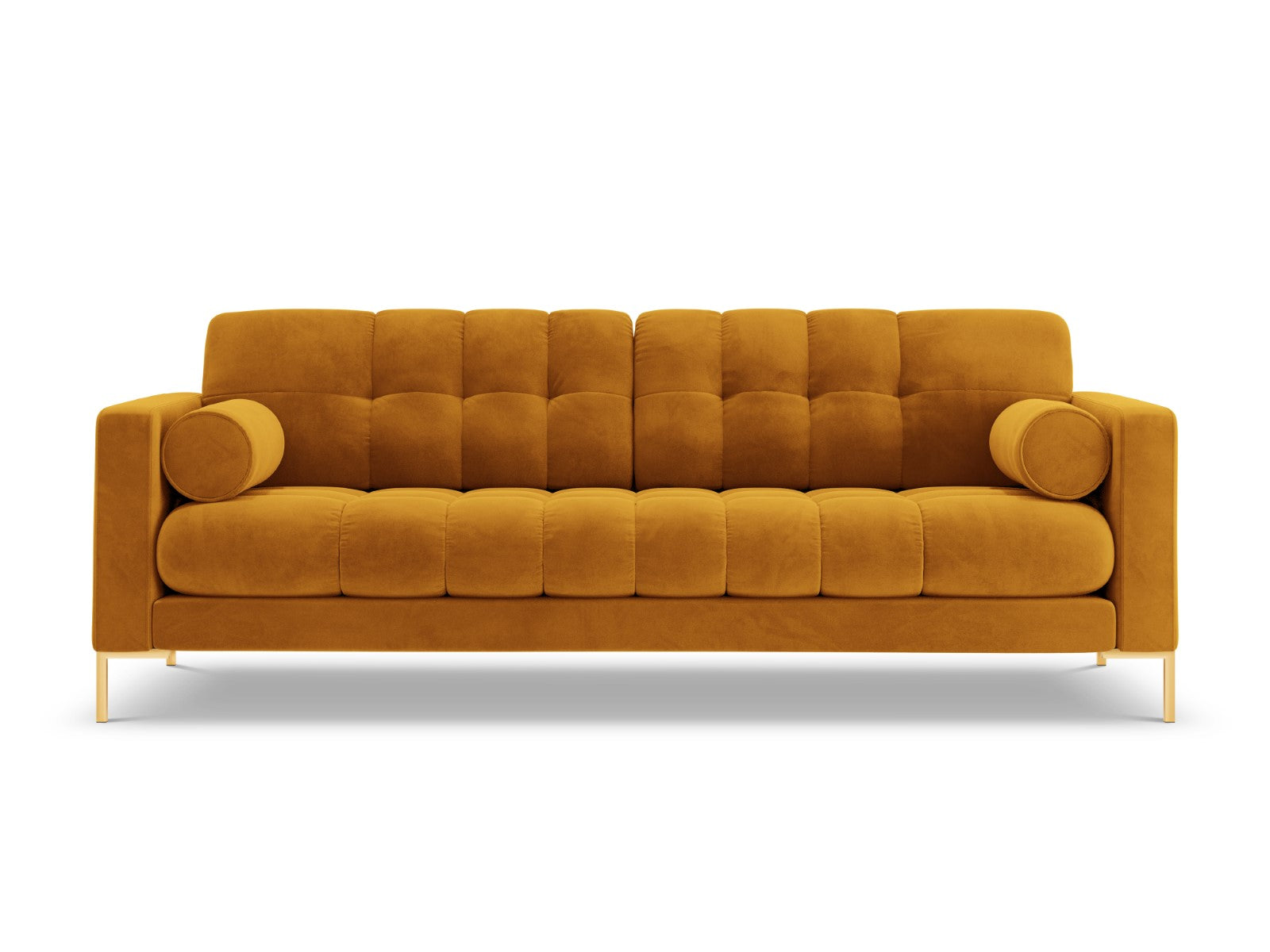 Cosmopolitan Design Bank Bali 3-zits, flueel, geel - 96x177x75cm