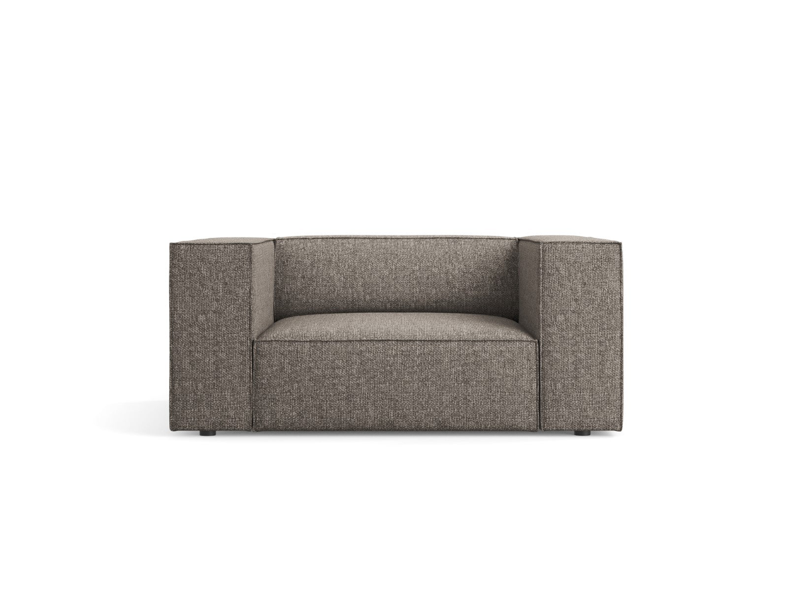 Cosmopolitan Design Fauteuil Arendal chenille, grijs - 102x124x70cm