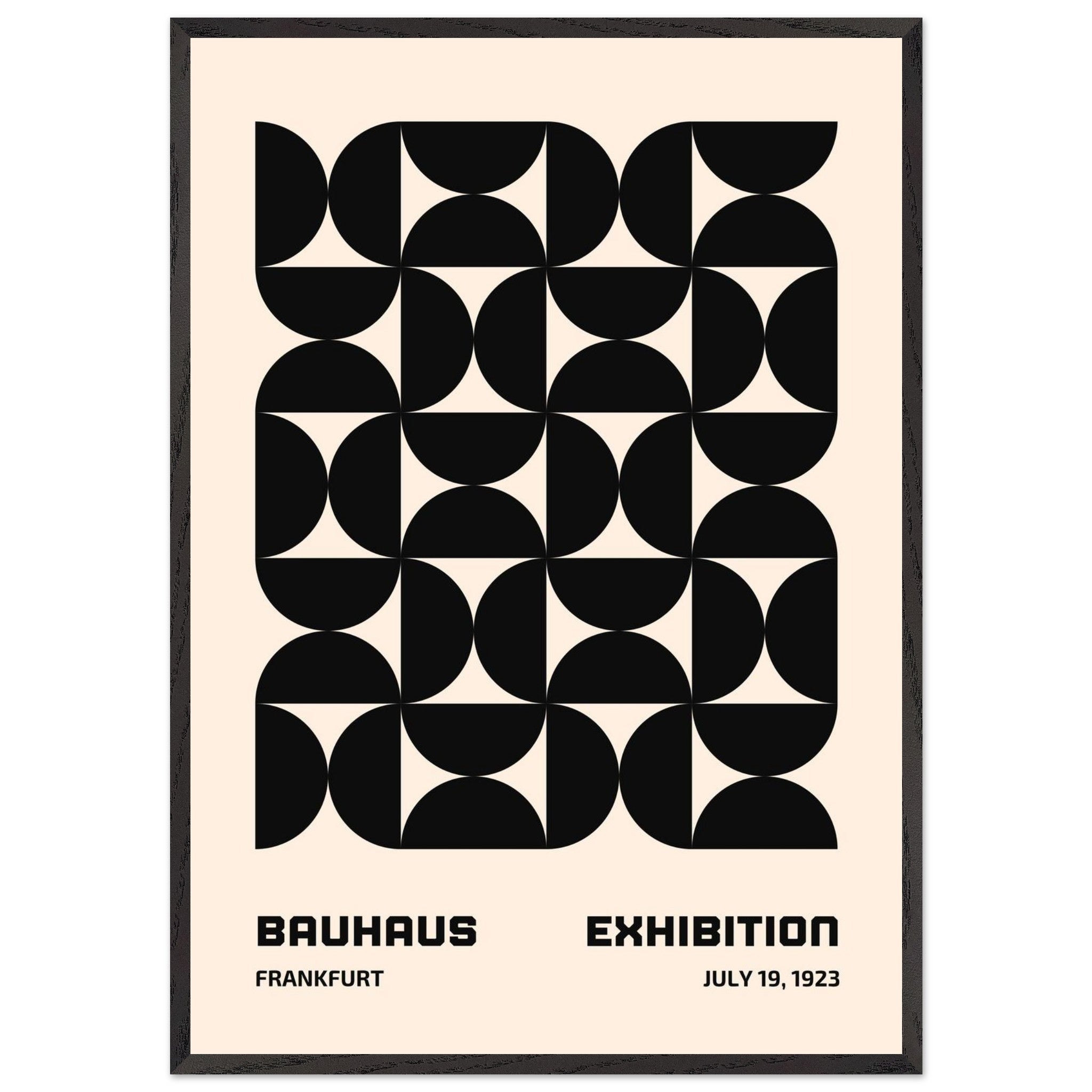 Artfulprints Poster met Lijst Bauhaus - 19 juli 1923 zwart - 70x100 cm