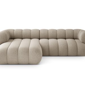 Cosmopolitan Design Hoekbank Koge 5-zits, chenille donkerbeige – 165×2 Cosmopolitan Design Hoekbank Koge 5-zits, chenille donkerbeige – 165×2