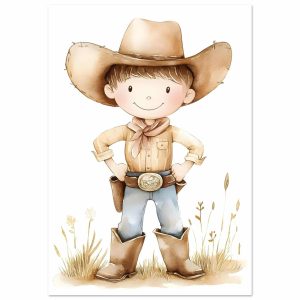 Artfulprints Poster Avontuurlijke cowboy – 70×100 cm – Bruin Artfulprints Poster Avontuurlijke cowboy – 70×100 cm – Bruin