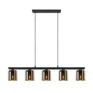 EGLO hanglamp Cadley – e27 – 121 cm – goudkleurig glas EGLO hanglamp Cadley – e27 – 121 cm – goudkleurig glas